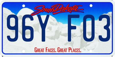 SD license plate 96YF03