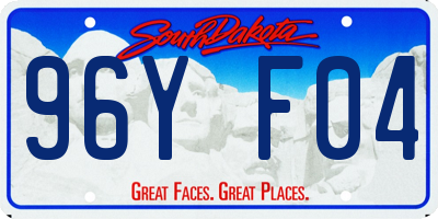 SD license plate 96YF04