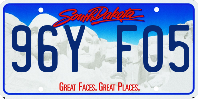 SD license plate 96YF05