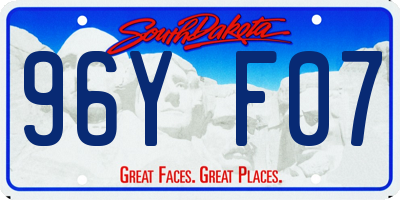 SD license plate 96YF07