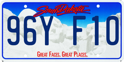 SD license plate 96YF10