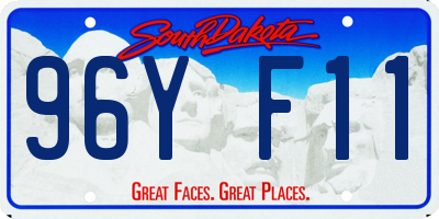 SD license plate 96YF11