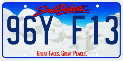 SD license plate 96YF13