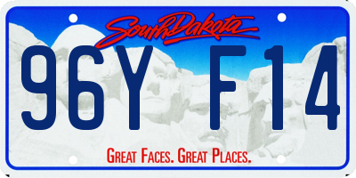 SD license plate 96YF14