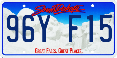 SD license plate 96YF15