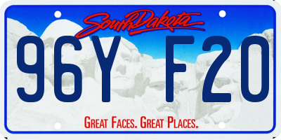 SD license plate 96YF20