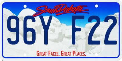 SD license plate 96YF22
