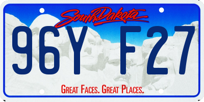 SD license plate 96YF27