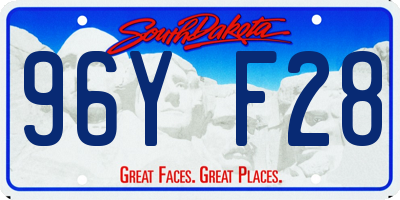 SD license plate 96YF28