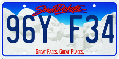 SD license plate 96YF34