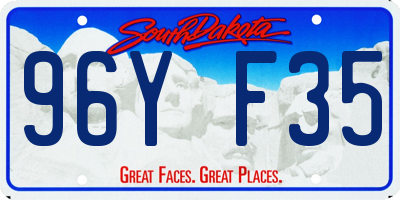 SD license plate 96YF35