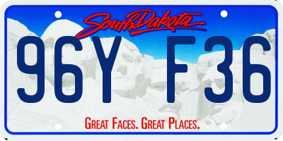 SD license plate 96YF36