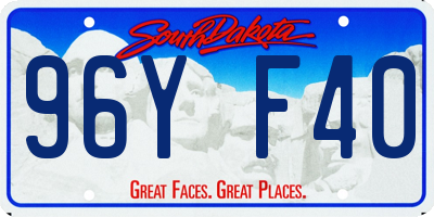 SD license plate 96YF40