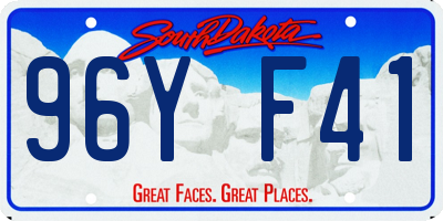 SD license plate 96YF41