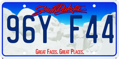 SD license plate 96YF44