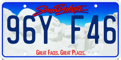 SD license plate 96YF46