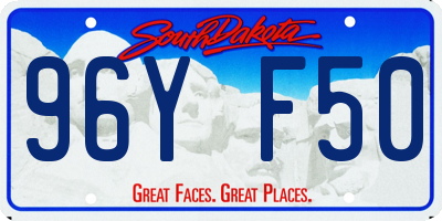 SD license plate 96YF50