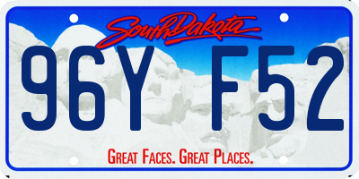 SD license plate 96YF52