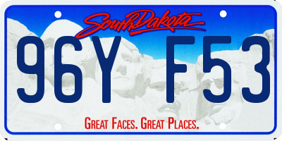 SD license plate 96YF53
