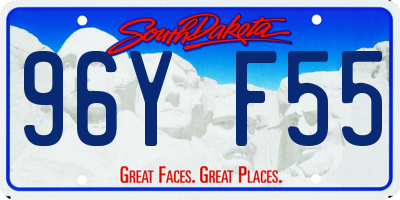 SD license plate 96YF55