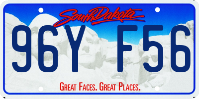 SD license plate 96YF56