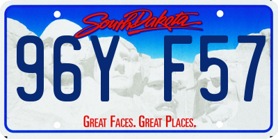 SD license plate 96YF57