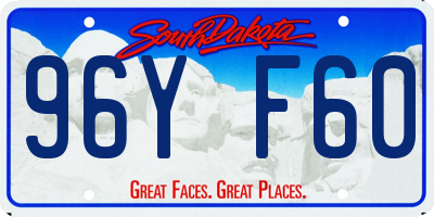SD license plate 96YF60