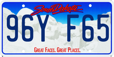 SD license plate 96YF65