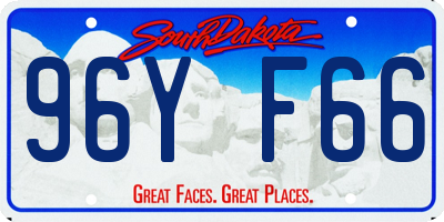 SD license plate 96YF66