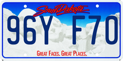 SD license plate 96YF70