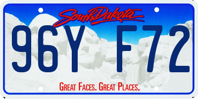 SD license plate 96YF72