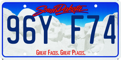 SD license plate 96YF74
