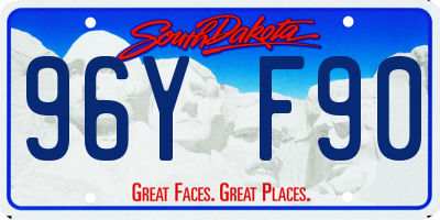 SD license plate 96YF90