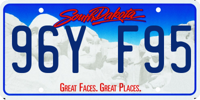 SD license plate 96YF95