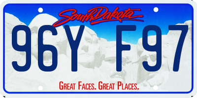 SD license plate 96YF97