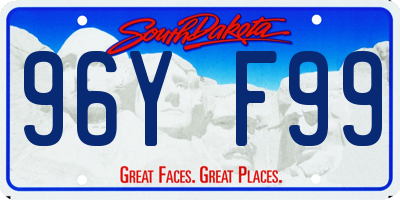 SD license plate 96YF99