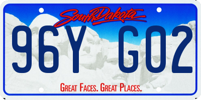 SD license plate 96YG02
