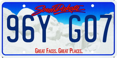 SD license plate 96YG07