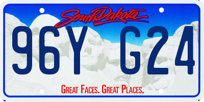 SD license plate 96YG24