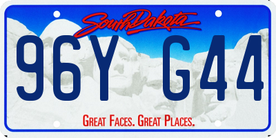 SD license plate 96YG44
