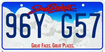 SD license plate 96YG57