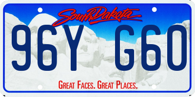 SD license plate 96YG60