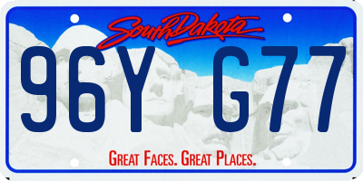 SD license plate 96YG77