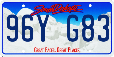 SD license plate 96YG83