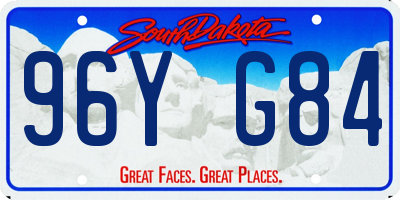 SD license plate 96YG84