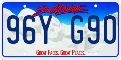 SD license plate 96YG90