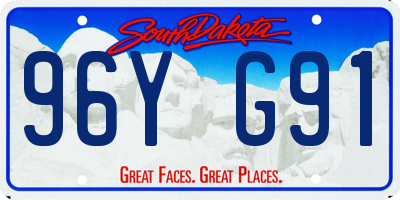 SD license plate 96YG91