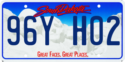 SD license plate 96YH02