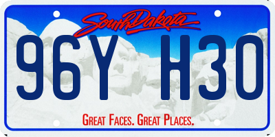 SD license plate 96YH30