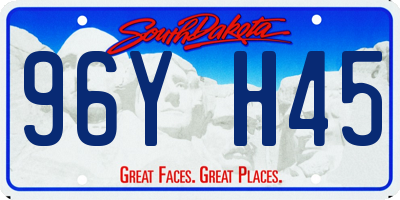 SD license plate 96YH45